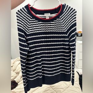 Old Navy - Navy Blue and White Striped Sweater